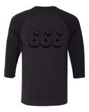 DEVILS POINT "666" BASEBALL SHIRT